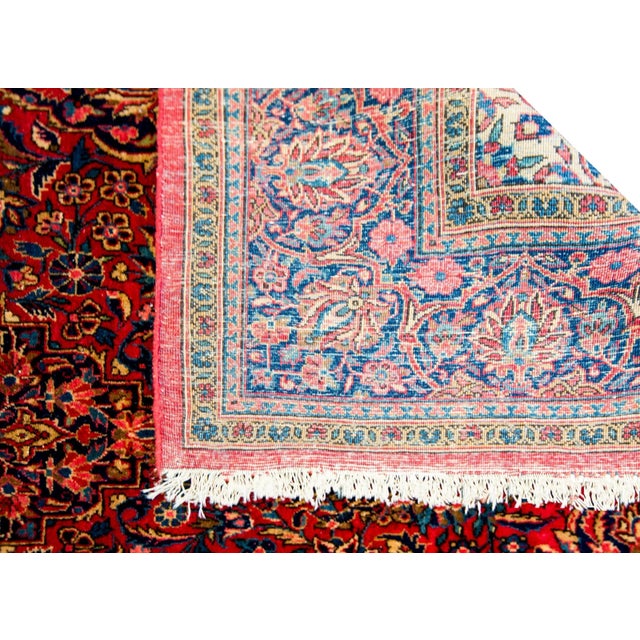 Textile Early 20th Century Kashan Rug For Sale - Image 7 of 7