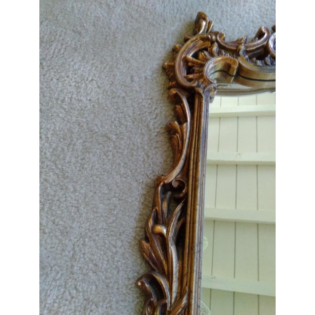 Gold French Carved Gilt Gold Gesso Composite Mirror For Sale - Image 8 of 12