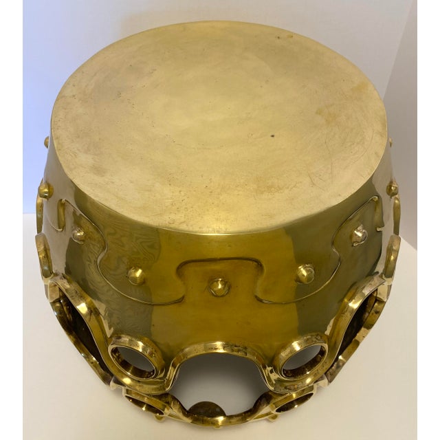 Jonathan Adler Jonathan Adler Brass Table Stool For Sale - Image 4 of 6