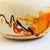 Contemporary Nemadji Pottery Bowl - Blue and Orange Swirls For Sale - Image 3 of 8