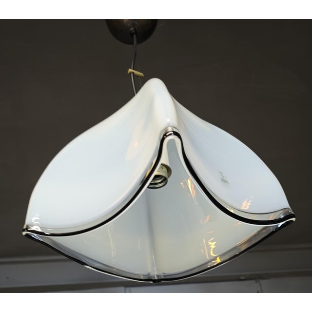 Italian Blue Murano Glass Modaluce Pendant and Wall Lamp Set, 1990s, Set of 2 For Sale - Image 9 of 18