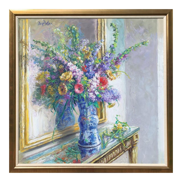 American Impressionist Still Life Painting Signed Dan Poole, Circa 1970 For Sale