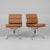 Eames Late 20th Century Set of 3 Herman Miller Eames Brown Aluminum Group Side Chairs For Sale - Image 4 of 8