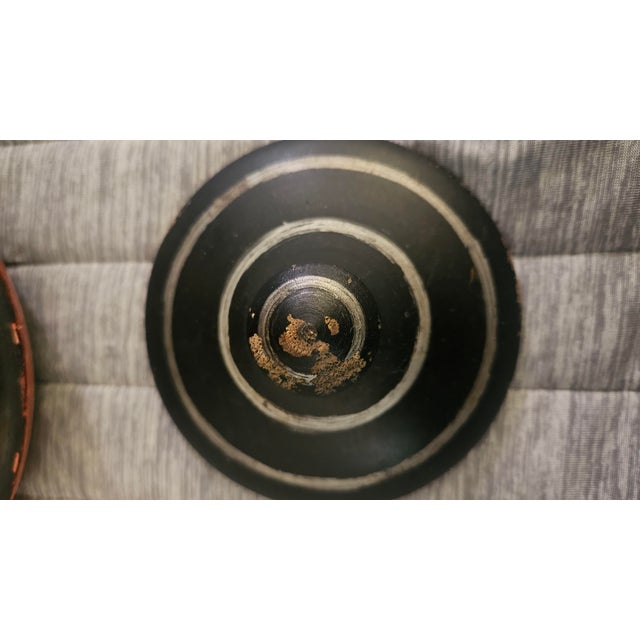 Wood 1960s Mid-Century Pakistani Hand-Turned Wooden Lacquerware Jar For Sale - Image 7 of 10