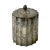Traditional Vintage Silver Color Pewter Metal Oval Theme Container Display For Sale - Image 3 of 6