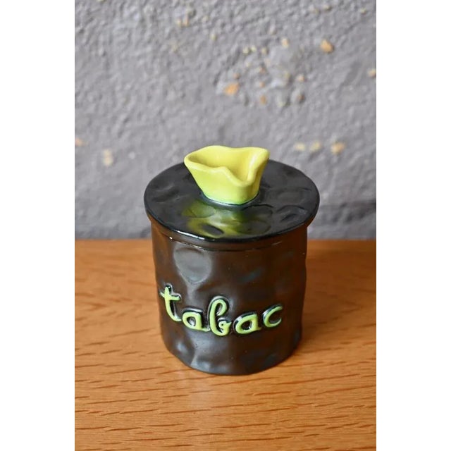 1950s Vintage Elchinger Ceramic Tobacco Pot For Sale - Image 5 of 9