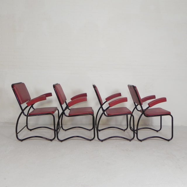 Bauhaus Armchairs and Coffee Table with Tubular Frame, 1950s, Set of 5 For Sale - Image 9 of 18