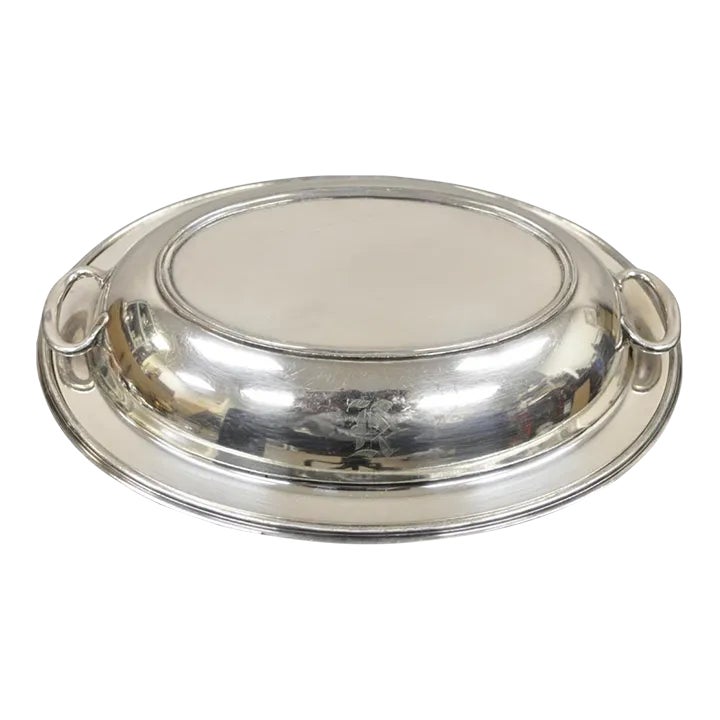 Vintage Wilcox Sp Co Oval Silver Plated Vegetable Serving Platter W "K" Monogram