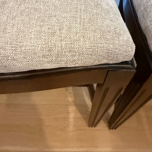 Hepplewhite Set of 6 Ethan Allen Hepplewhite Shieldback Chairs For Sale - Image 3 of 8