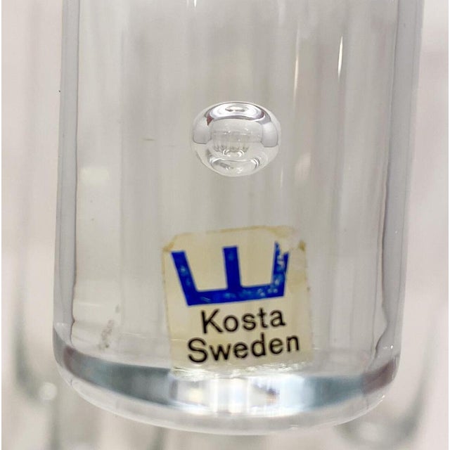 Pipi Model Glasses attributed to Walter Hickman for Kosta Boda, Sweden, 1970, Set of 6 For Sale - Image 3 of 7