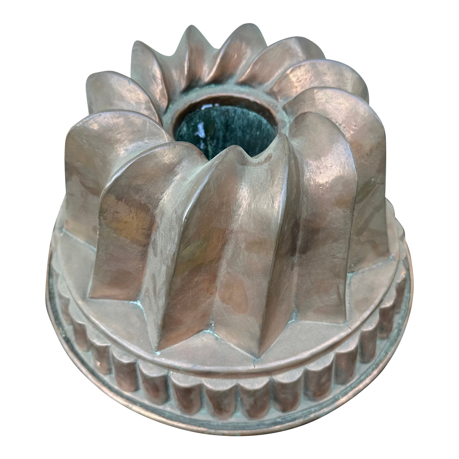 Large Antique English Copper Bundt Cake Mold Chairish