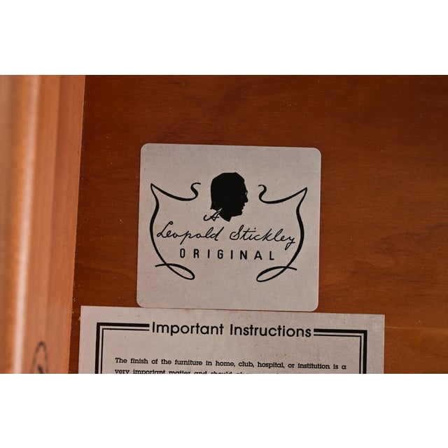 Stickley Georgian Solid Cherry Wood Nightstand or Bachelor Chest For Sale In South Bend - Image 6 of 10