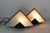 German vintage 1980 German triangle lamp X2 These post-modern lamps are in excellent condition. Height: 16cm / 6.3 "...