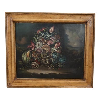 Still Life with Flowers, 1700s, Oil on Canvas, Framed For Sale