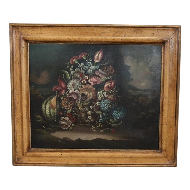 Still Life with Flowers, 1700s, Oil on Canvas, Framed For Sale