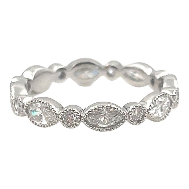 1.28 Ct Diamond Band Size 7 For Sale