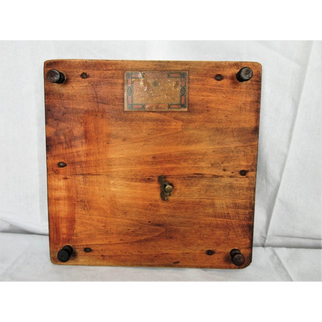 French 1880s Antique French Tile Music Box Trivet For Sale - Image 3 of 5
