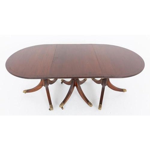 Regency Extending Pedestal Table in Mahogany, 1920s For Sale - Image 4 of 7