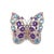 Bochic "Capri" Amethyst & Blue Topaz Butterfly Ring Set In 18K Gold & Silver For Sale - Image 11 of 18