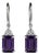 Minimalistic Amethyst Earrings, Silver, Gold, Pair For Sale
