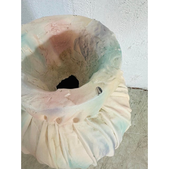 Large Vintage Midcentury Modern Draped Vase For Sale - Image 4 of 8