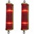 Art Deco Vintage Skyscraper Art Deco Light Old Lamp Wall Sconces Fixture Brass & Red Glass Rod Ship Light - Pair For Sale - Image 3 of 4