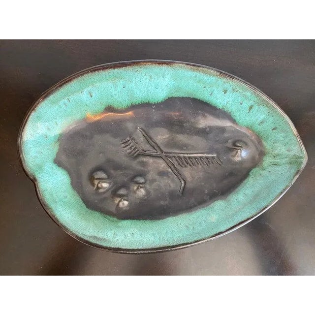 Mariana Van Allesch 1940s American Studio Pottery Leaf Bowl For Sale In New York - Image 6 of 13