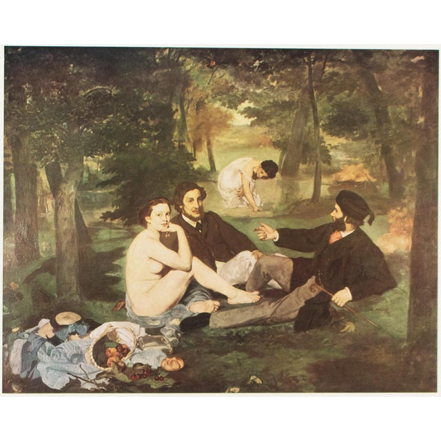 1953 After Manet "Luncheon on the Grass", Full-Color Print For Sale In Dallas - Image 6 of 7