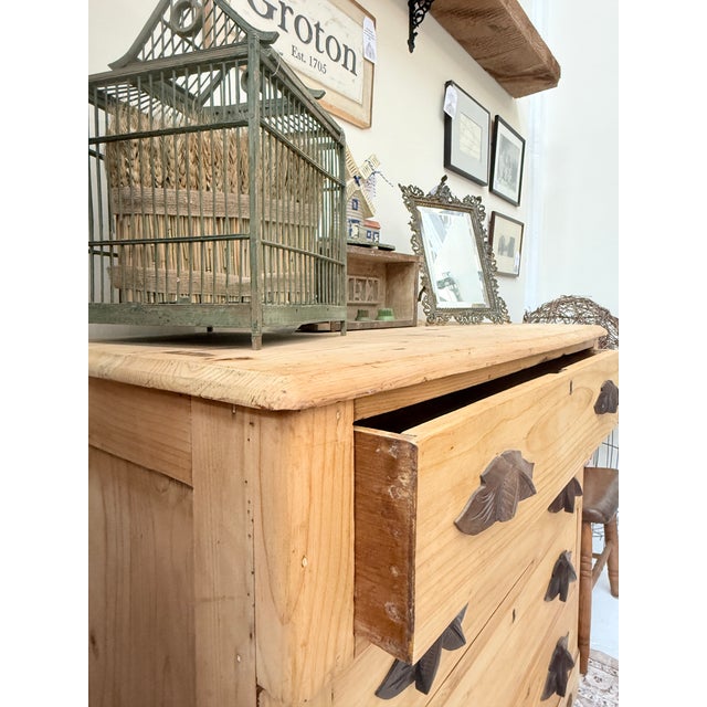 19th Century Antique Scrubbed Pine Chest of Drawers For Sale - Image 12 of 16