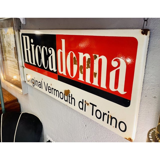 Outdoor Spumante Vermouth Riccadonna Sign, 1960s For Sale - Image 6 of 7