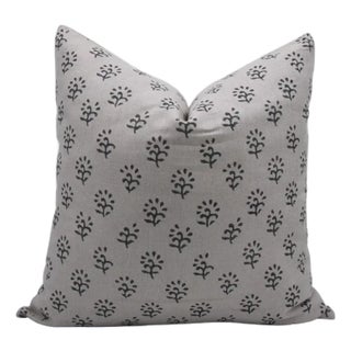 Fabdivine Handmade Block Printed Cushion Cover 14x36 Inch Pure Linen- Kartik For Sale