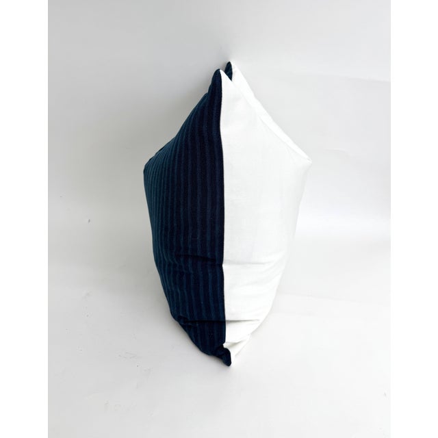 Late 20th Century Mali Indigo Blues Down Filled Pillow 22 X 22 For Sale - Image 5 of 7