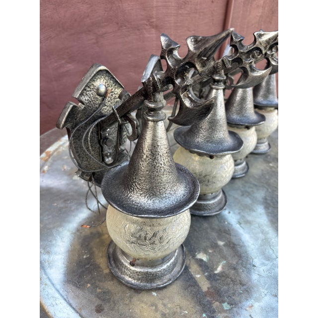 Gothic 1970s Gothic Mid-Evil Outdoor Lights - Set of 4 For Sale - Image 3 of 4