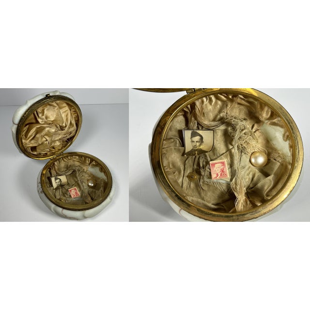 Metal 19th Century Wave Crest Jewelry Box: C.F. Monroe Helmschmied Swirl Opal Ware For Sale - Image 7 of 10