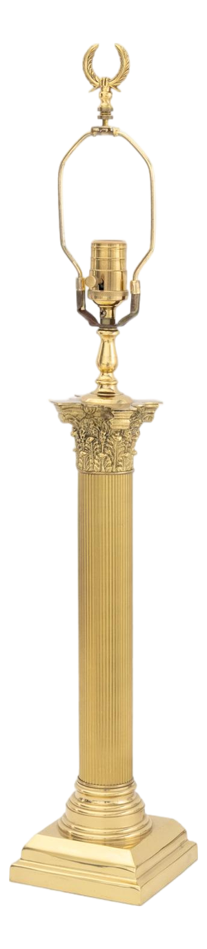 Neoclassical Style Gilt Corinthian Column Lamp