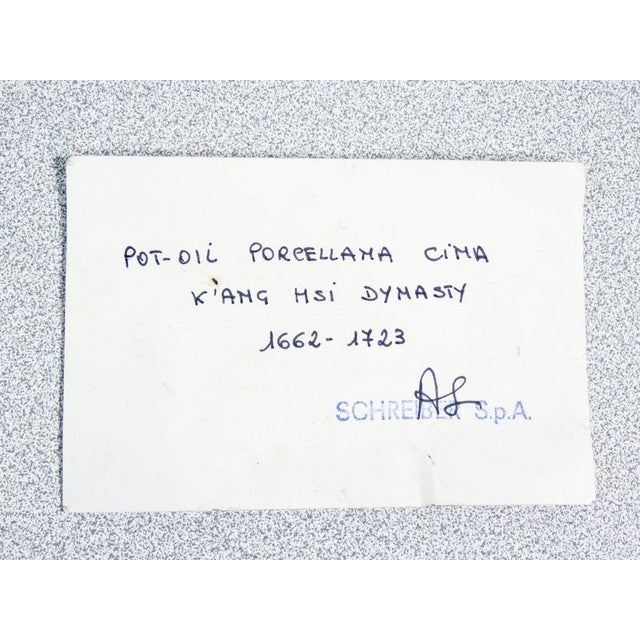 White Chinese Painted and Glazed Ceramic Vase For Sale - Image 8 of 10