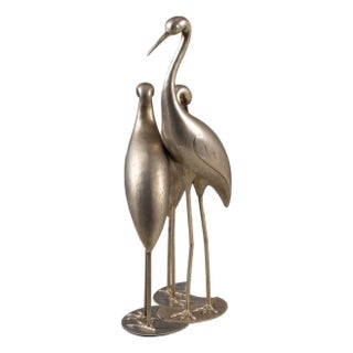 Flamingo Sculptures, 1960s, Brass, Set of 3 For Sale