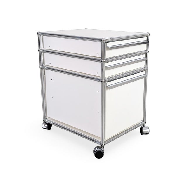 White Rolling Container Office Cabinet from USM Haller For Sale - Image 8 of 8