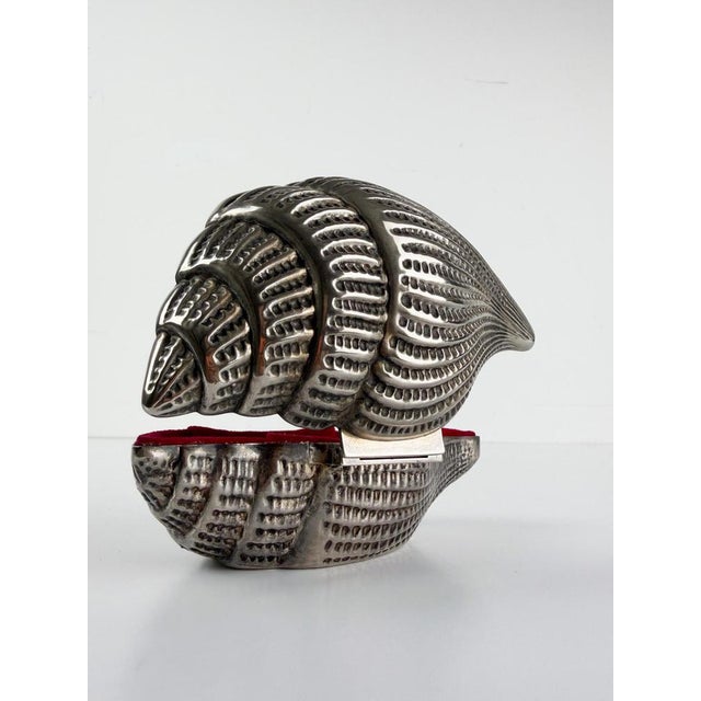 Vintage Triton Trumpet Shell Shaped Silver-Plated Metal Trinket Case Box, 1970s For Sale - Image 18 of 18