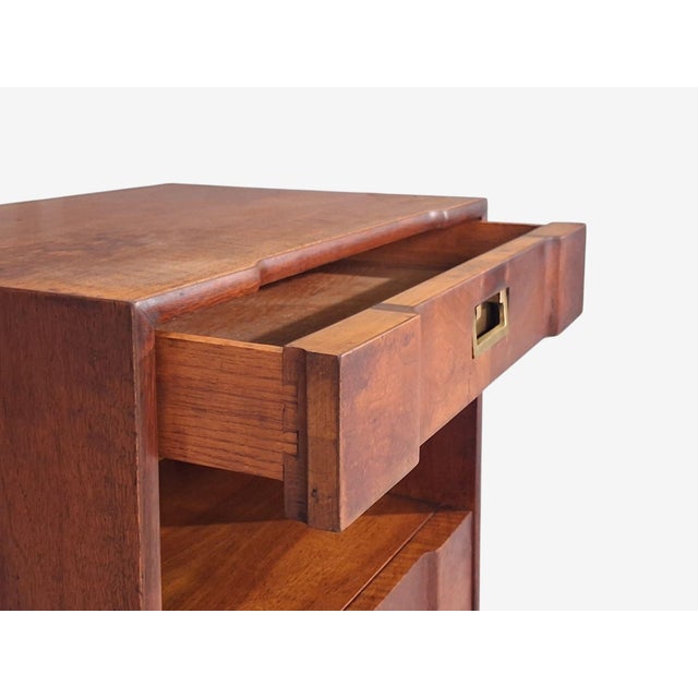 John Widdicomb, American Modern, Nightstand, Walnut, Brass, Usa, 1960s For Sale - Image 9 of 13