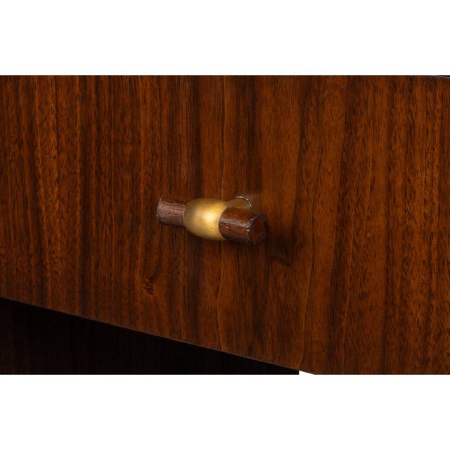 Brown Mid-Century Modern Wood Console Table For Sale - Image 8 of 13