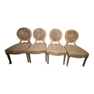 Four Hands Cane Back French Dining Chairs - Set of 4 For Sale