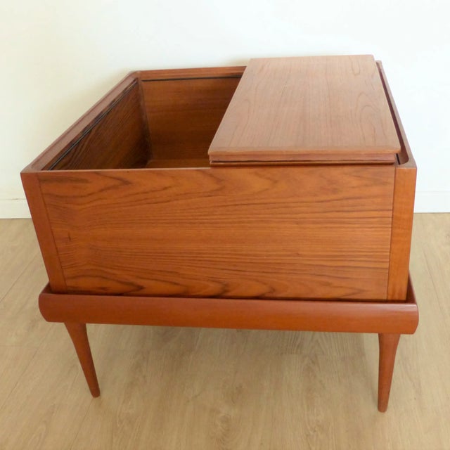Wood Mid-Century Danish Teak Side Table, 1950s For Sale - Image 7 of 10