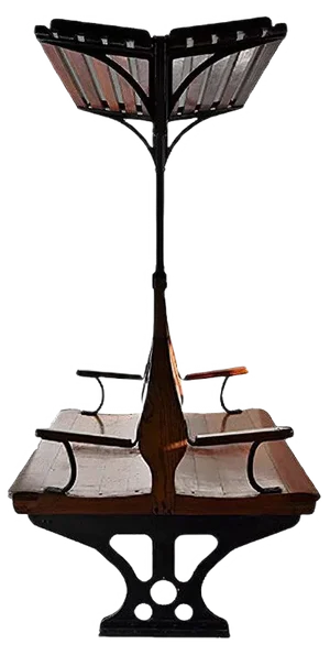 Vintage Italian Train Bench, 1920s