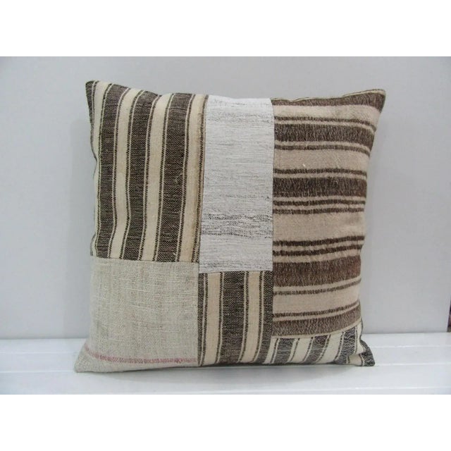 Handmade Patchwork Turkish Kilim Pillow Cover For Sale - Image 4 of 4