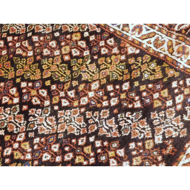 Blue Antique Persian Rug- 4′7″ × 6′4″ For Sale - Image 8 of 13