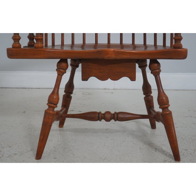Frederick Duckloe Oak, Cherry, and Walnut Comb-Back Windsor Desk Writing Chair For Sale - Image 12 of 18