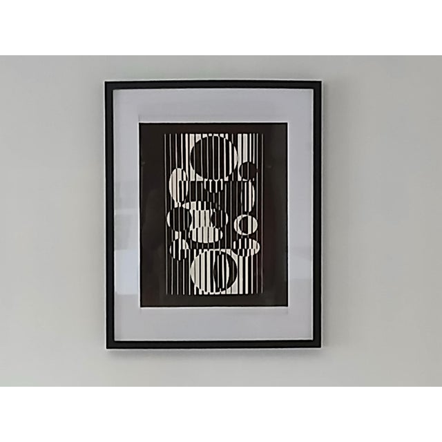 Work by victor vasarely published by du griffon in switzerland in 1973 for the artist's portfolio of linear works....