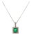 Natural Emerald Diamond Pendant 18" 14k WG 2.05 TCW Certified For Sale