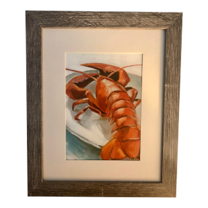 Original Oil Painting Impressionist Crayfish